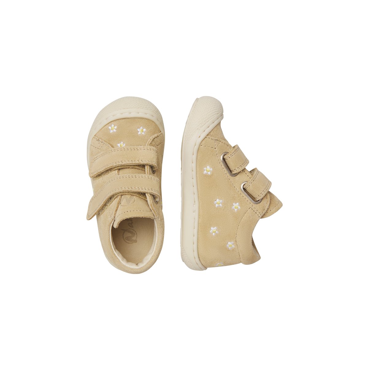 Chaussures premiers pas en suède COCOON VL EMBR.DAISIES sable-, NATURINO