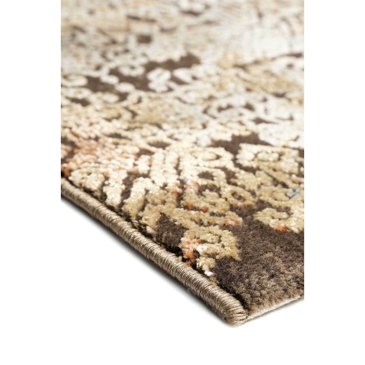 Tapis tissé baroque avec relief pour salon ,  BEL ETAGE marron, WECON HOME