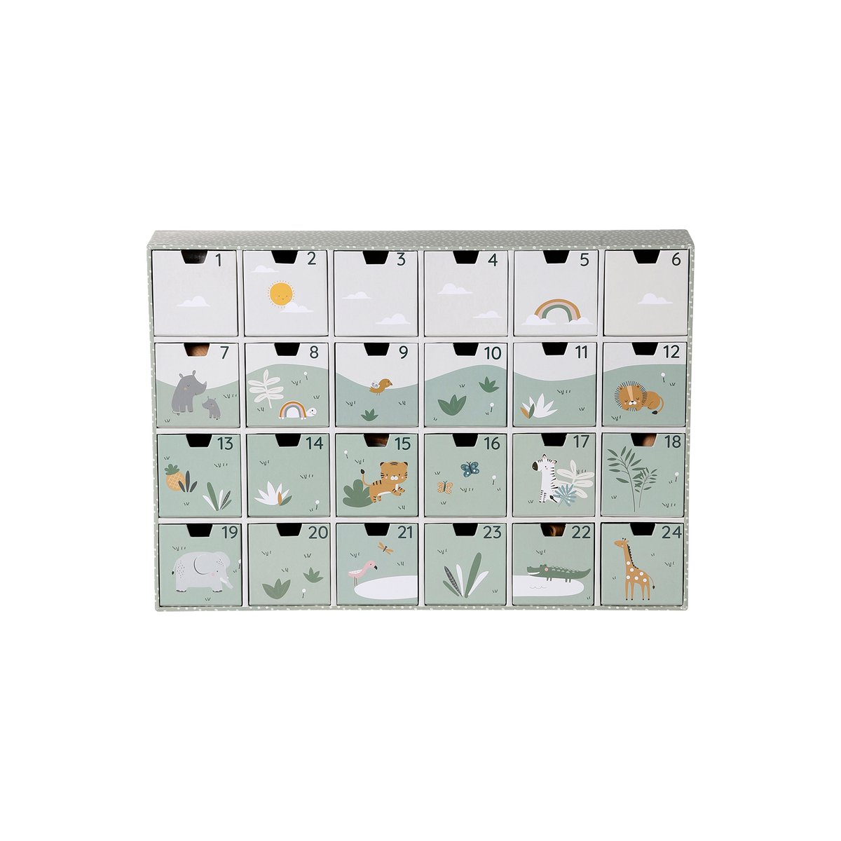 Calendrier de l'Avent avec jouets en bois FSC® tanzanie, VERTBAUDET