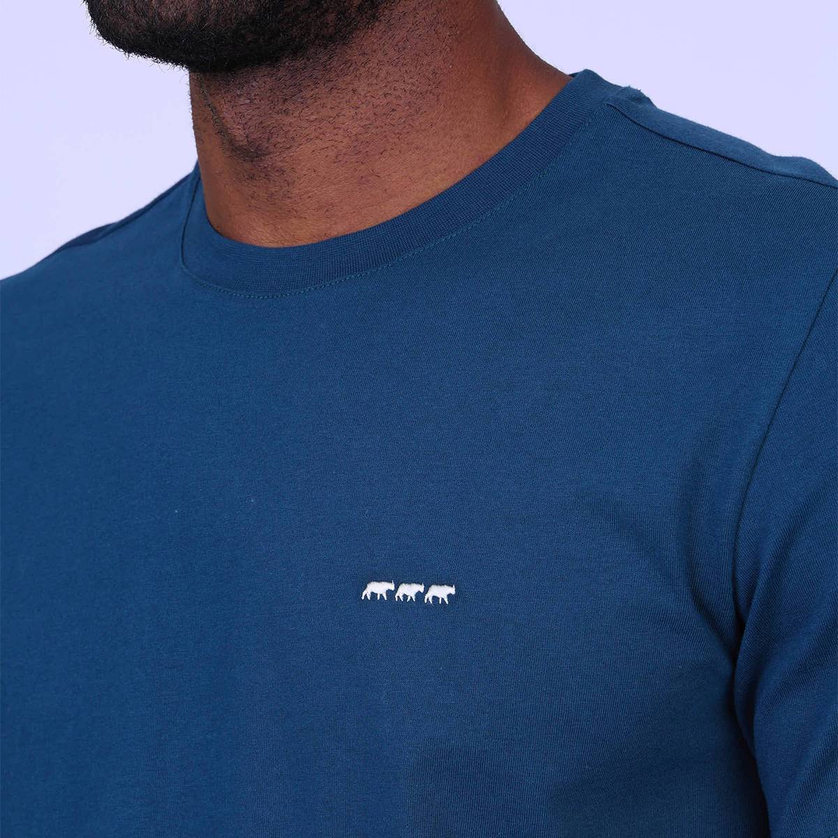 T-shirt Cédric bleu petrole, MISE AU GREEN