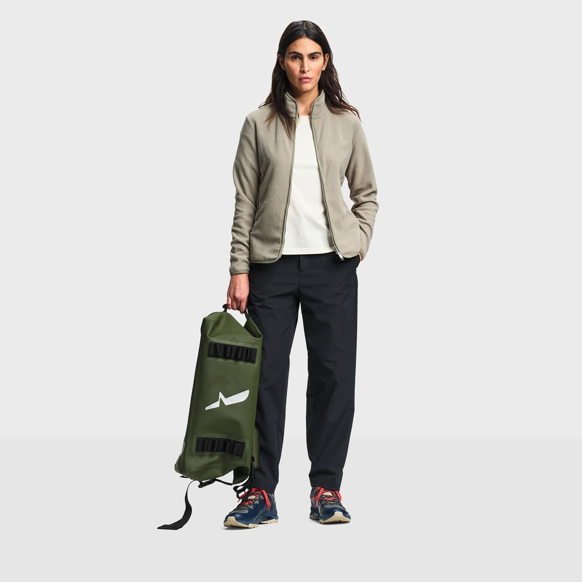 Veste polaire col montant fermeture éclair T-KIT amande, AIGLE