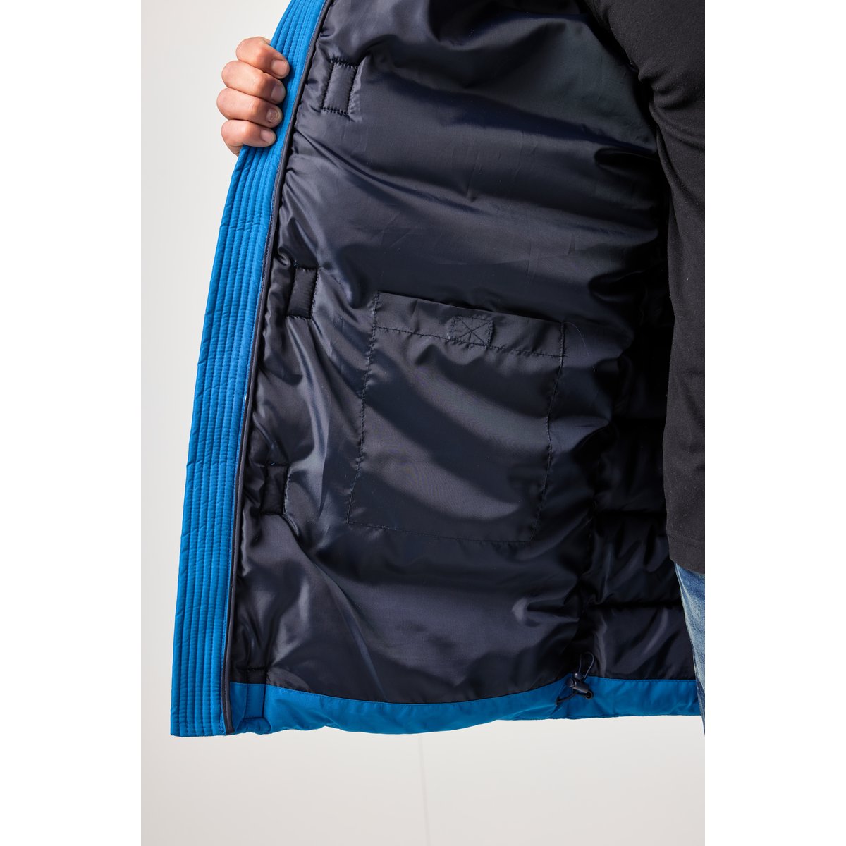 Parka matelassée ultra-chaude bleu moyen, JP1880