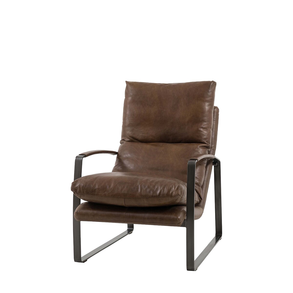 Fabian Leather Lounger Chair brown leather, ÉDITÉ
