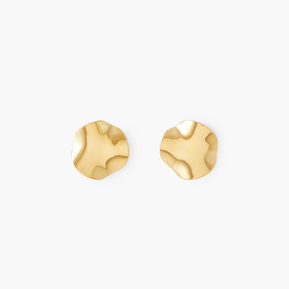 Boucles d'oreilles rondes acier inoxydable doré doré, BALABOOSTE