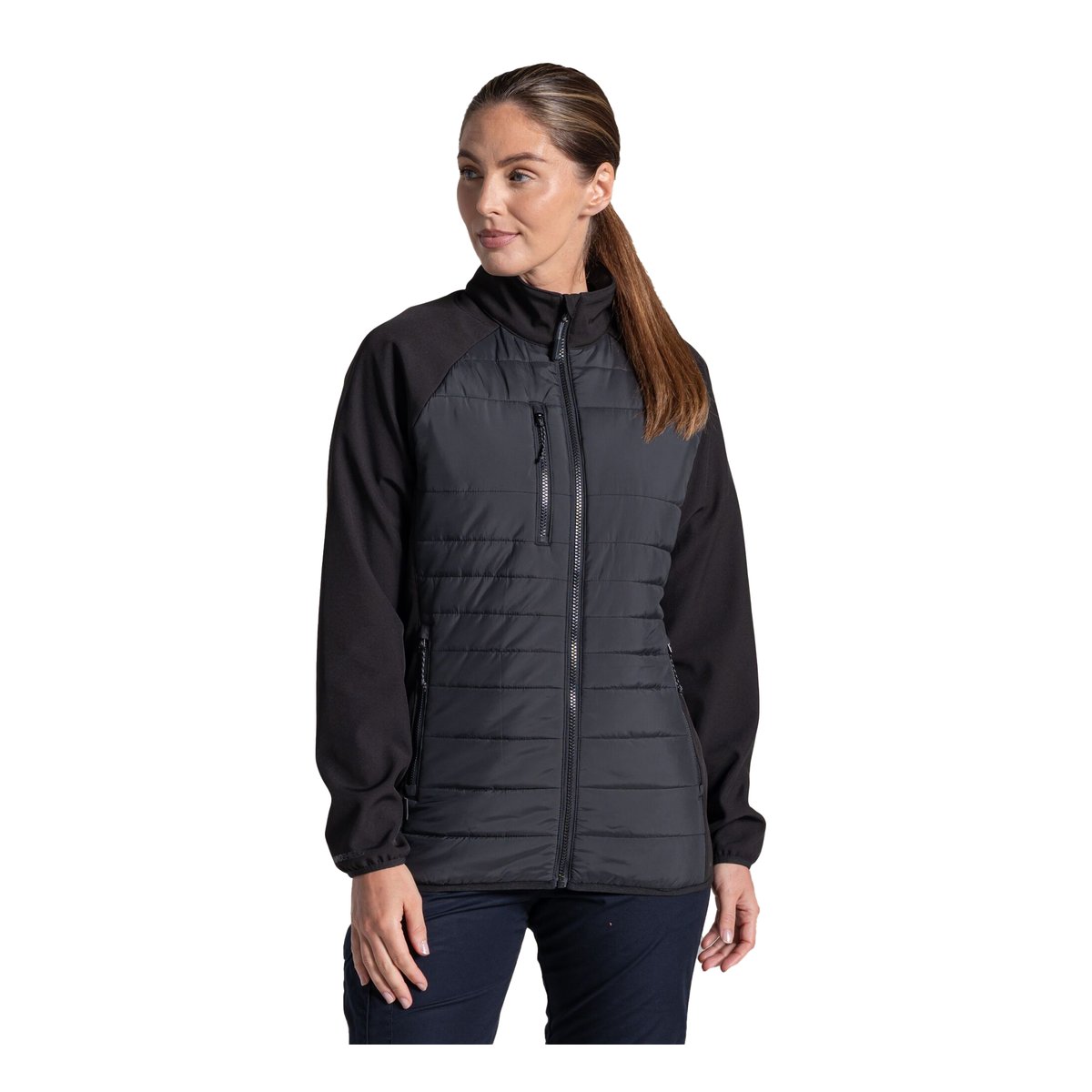 Veste hybride à col montant EXPERT COMPRESSLITE noir, CRAGHOPPERS