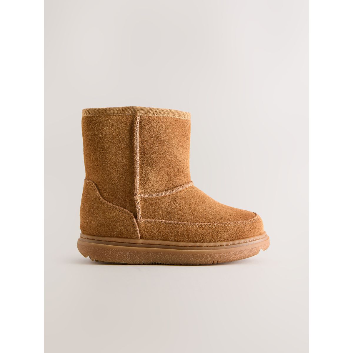 Bottines hydrofuges en daim marron fauve, NEXT
