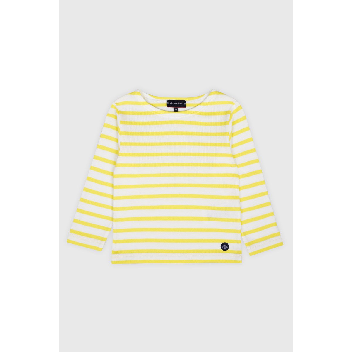 Marinière en coton rustique KIDS milk/lemon, ARMOR-LUX