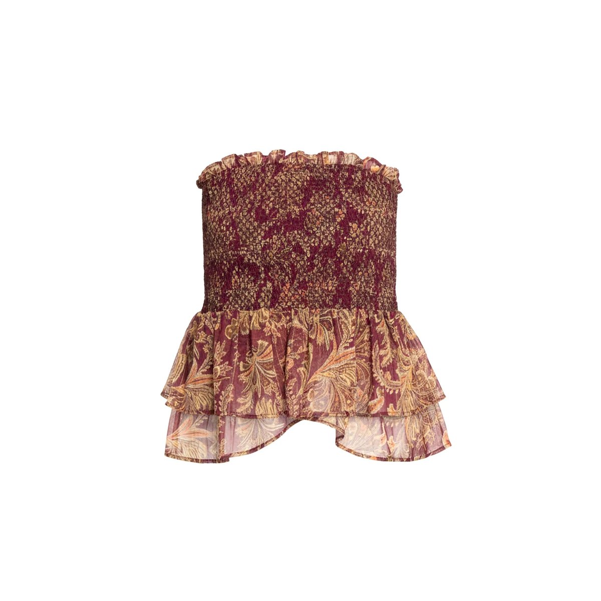 Top smocké imprimé multicolore, THE-ARE