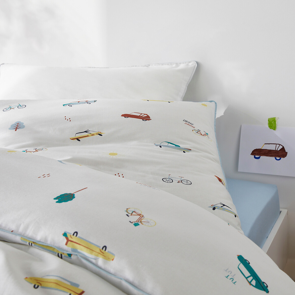 Parure de lit 50% coton recyclé, Emiliano imprimé, LA REDOUTE INTERIEURS