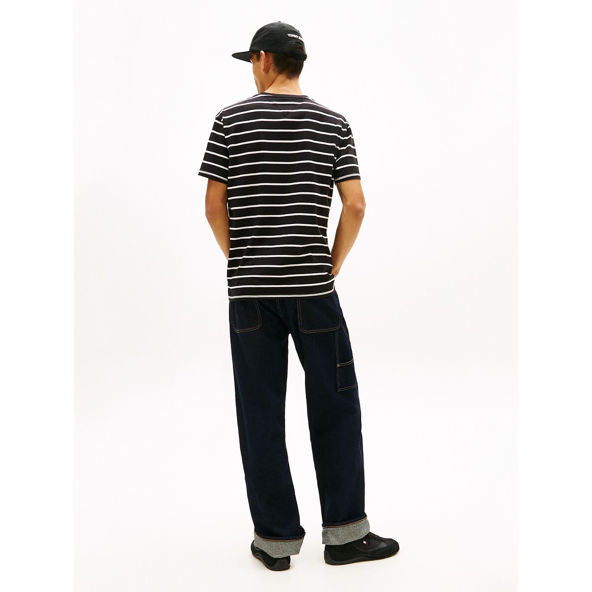 T-shirt manches courtes noir/blanc, TOMMY JEANS