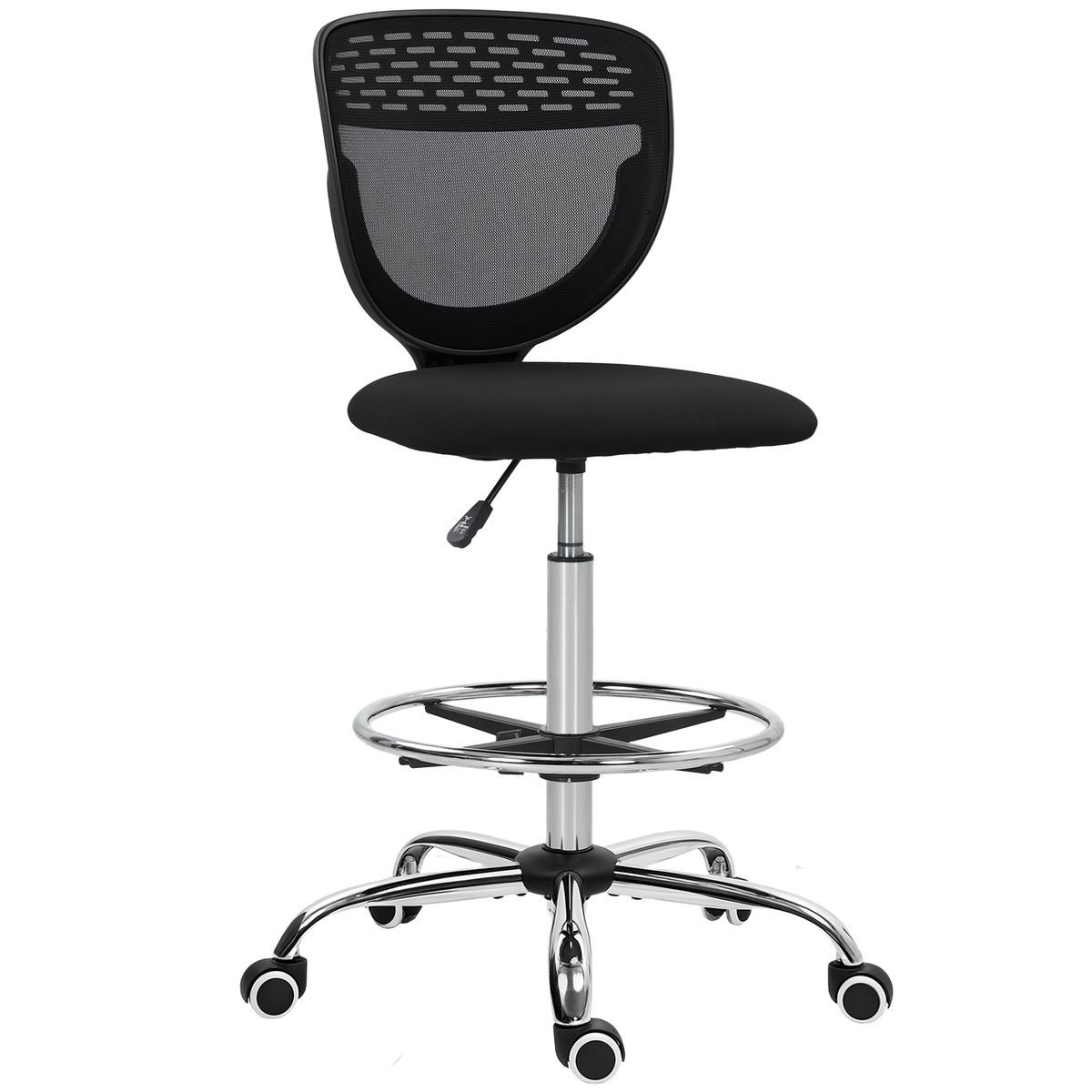 Chaise de bureau pour poste de travail debout noir, HOMCOM
