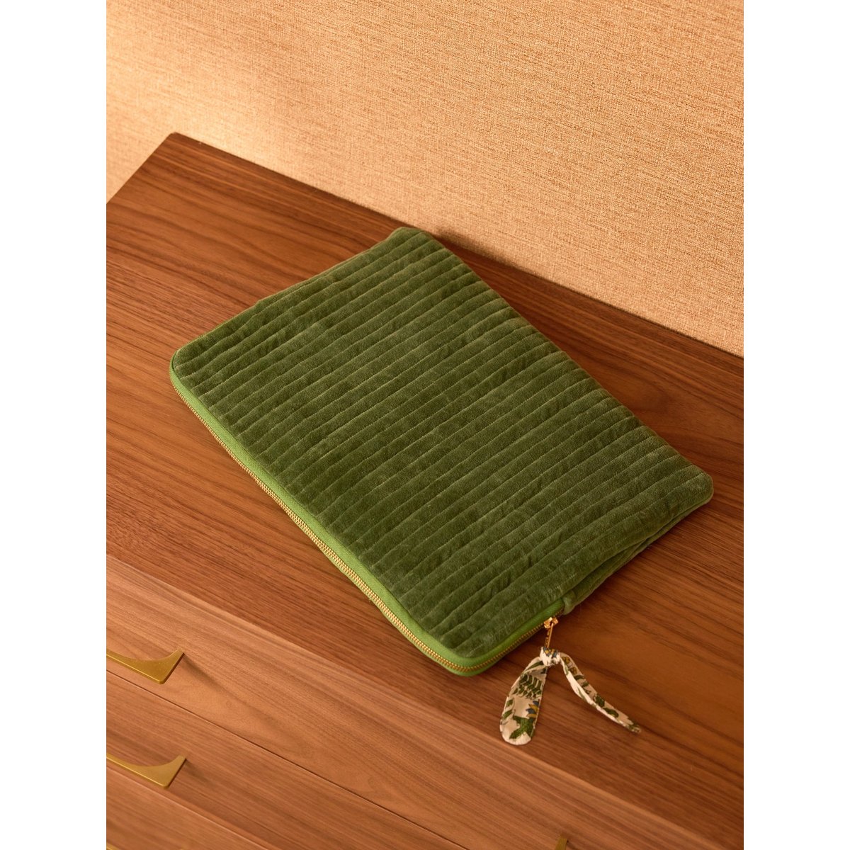 Pochette ordinateur en velours imprimé bekasi, CYRILLUS