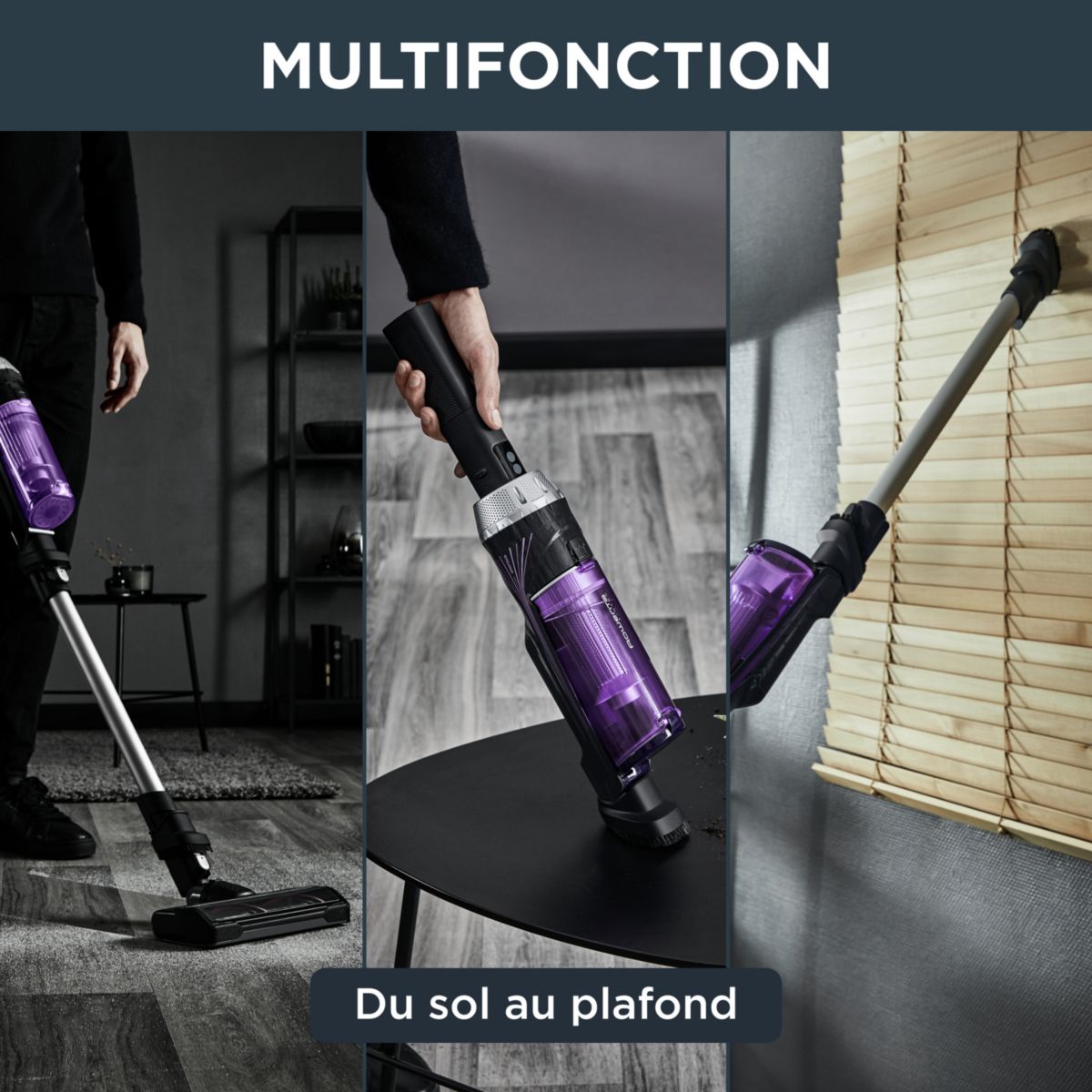 Aspirateur balai X Nano RH1129WO violet, ROWENTA