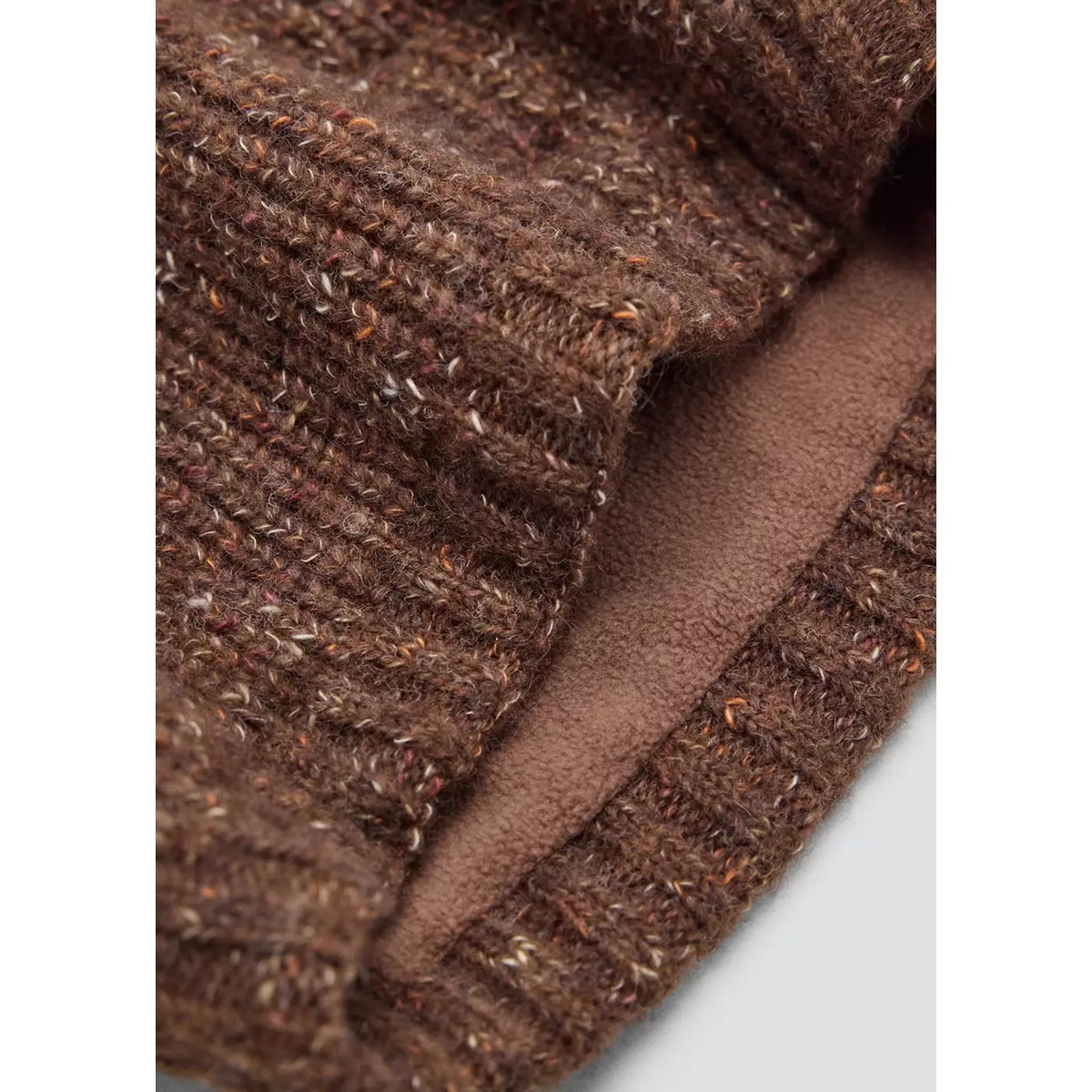 Écharpe jaspée en maille marron, MANGO KIDS