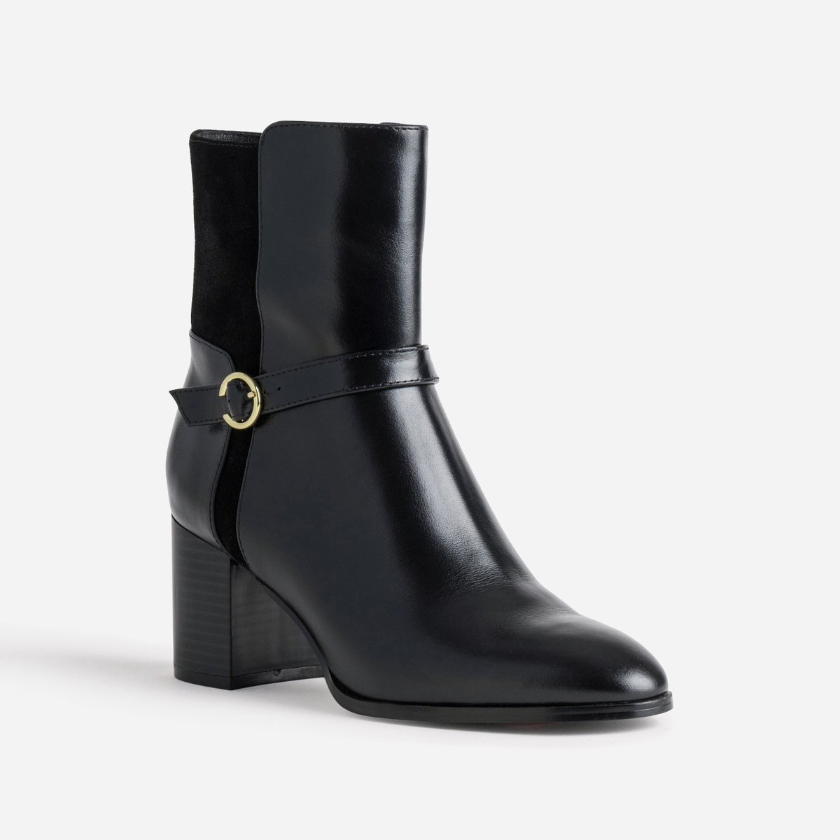 Boots À Talon en cuir NAHIA noir, ERAM