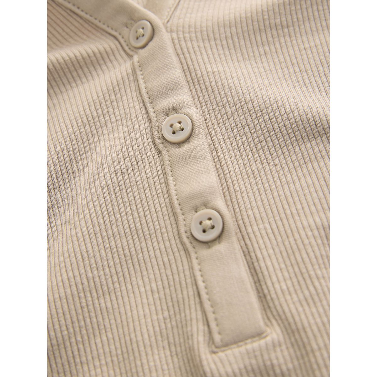 Polo à manches longues et col n. premium naturel, NEXT