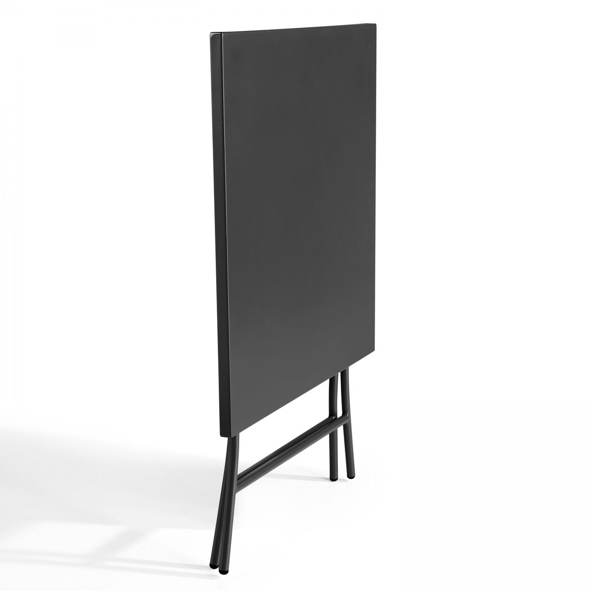 Ensemble salon de jardin table et 2 chaises pliantes, PALAVAS gris anthracite, OVIALA