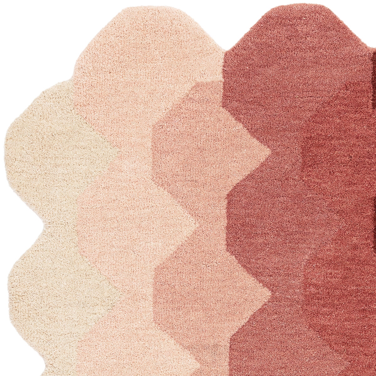 Gradient Pattern Hand Tufted Runner Rug in 100% Wool pink, ÉDITÉ