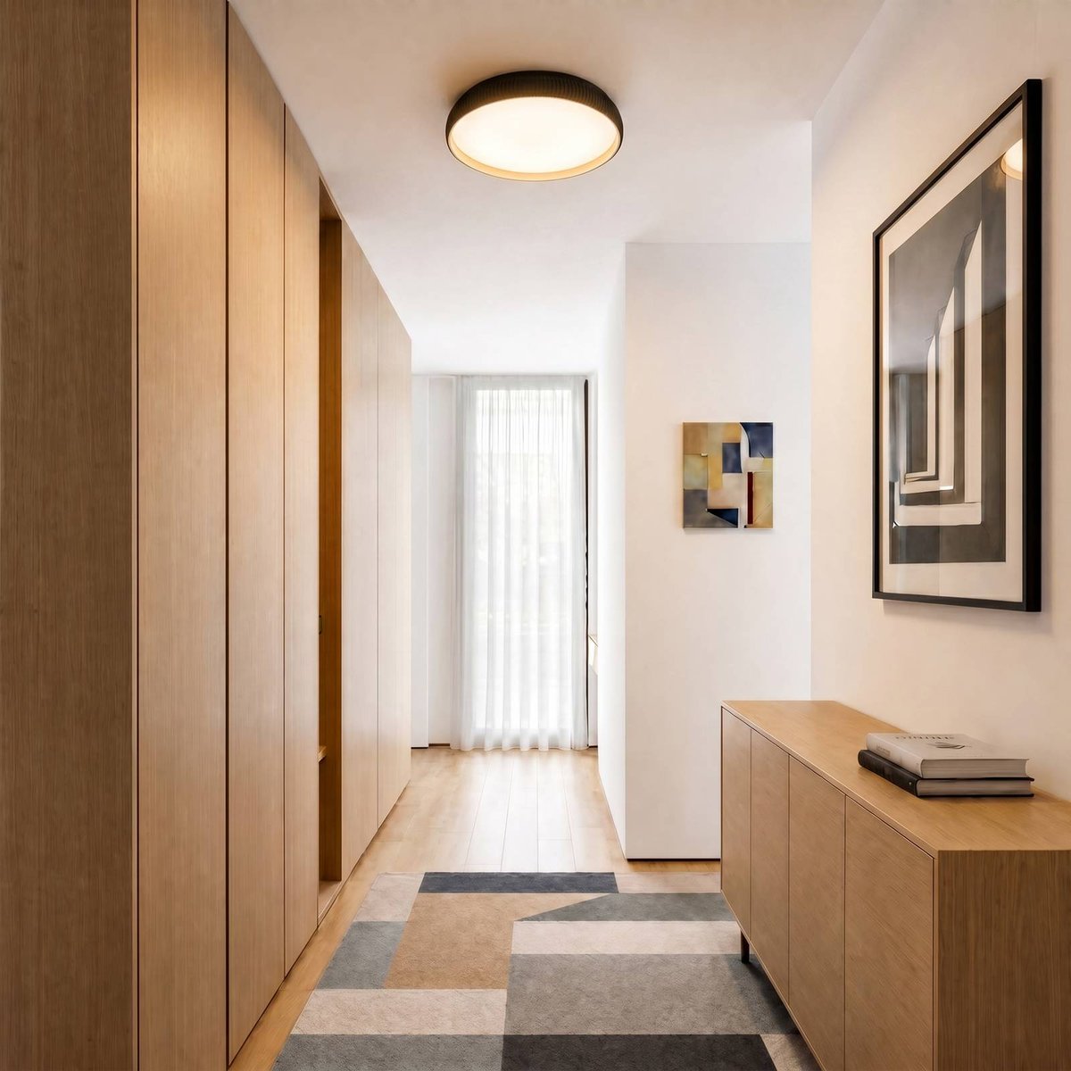 Plafonnier  moderneLED, Jovian noir, doré, blanc, LINDBY