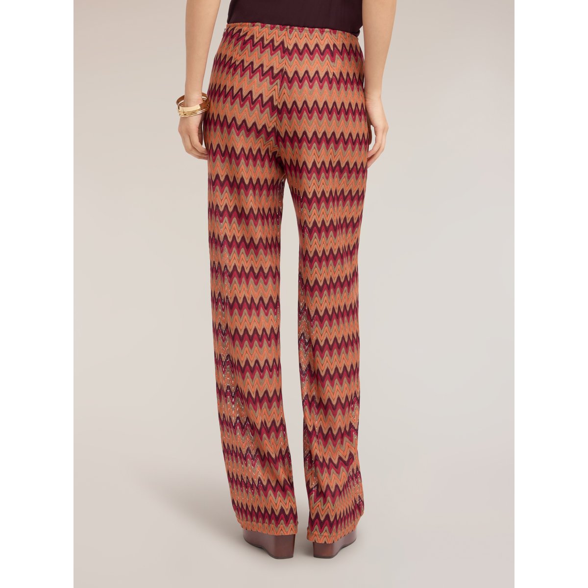 Pantalon palazzo chevron orange soleil, MOTIVI