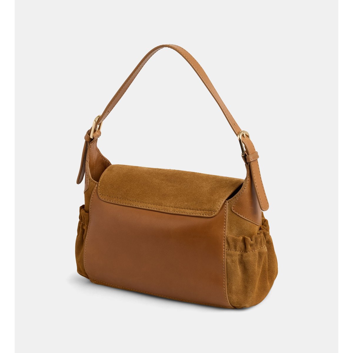 Sac à main suzanne cuir suédé camel, GALERIES LAFAYETTE