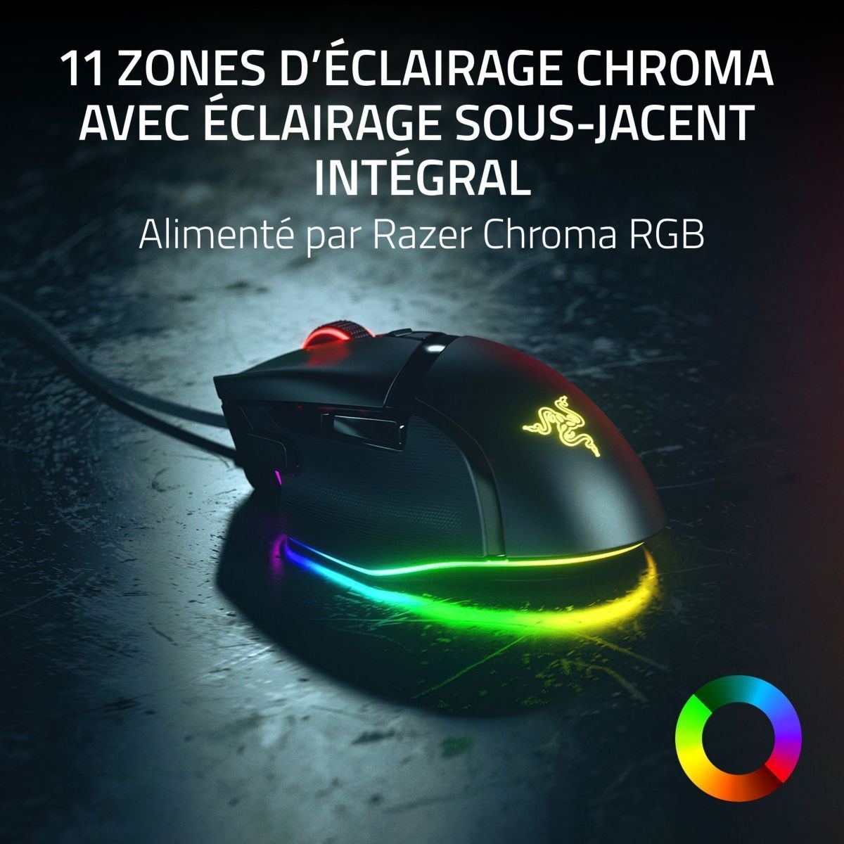 Souris Gamer Filaire BASILISK V3 35K Noir couleur unique, RAZER