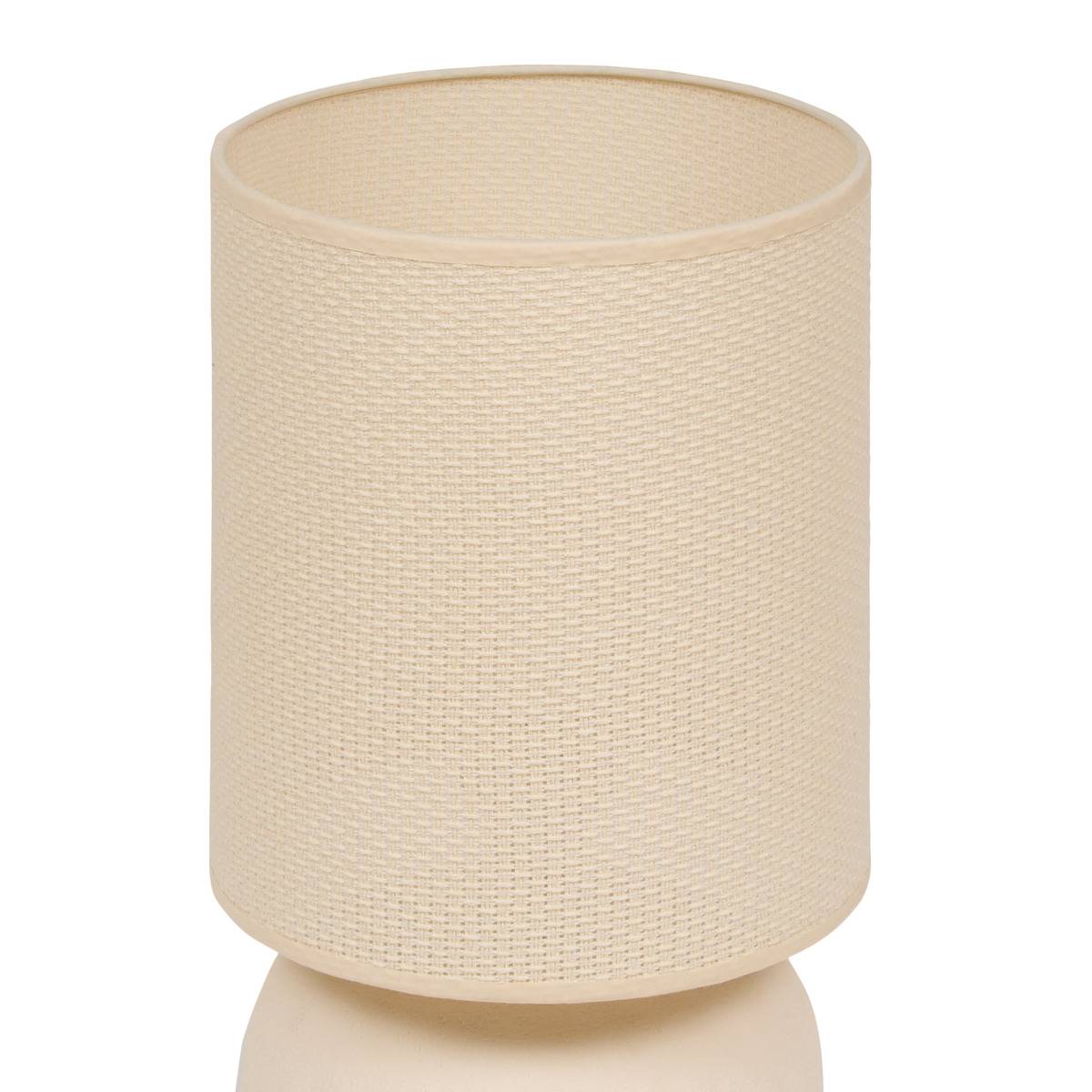 Lampe cylindrique OBINE beige, ATMOSPHERA