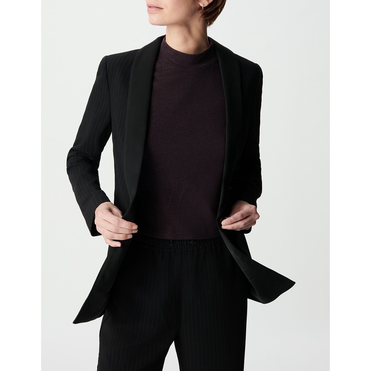 Giacca blazer a righe nero , IKKS