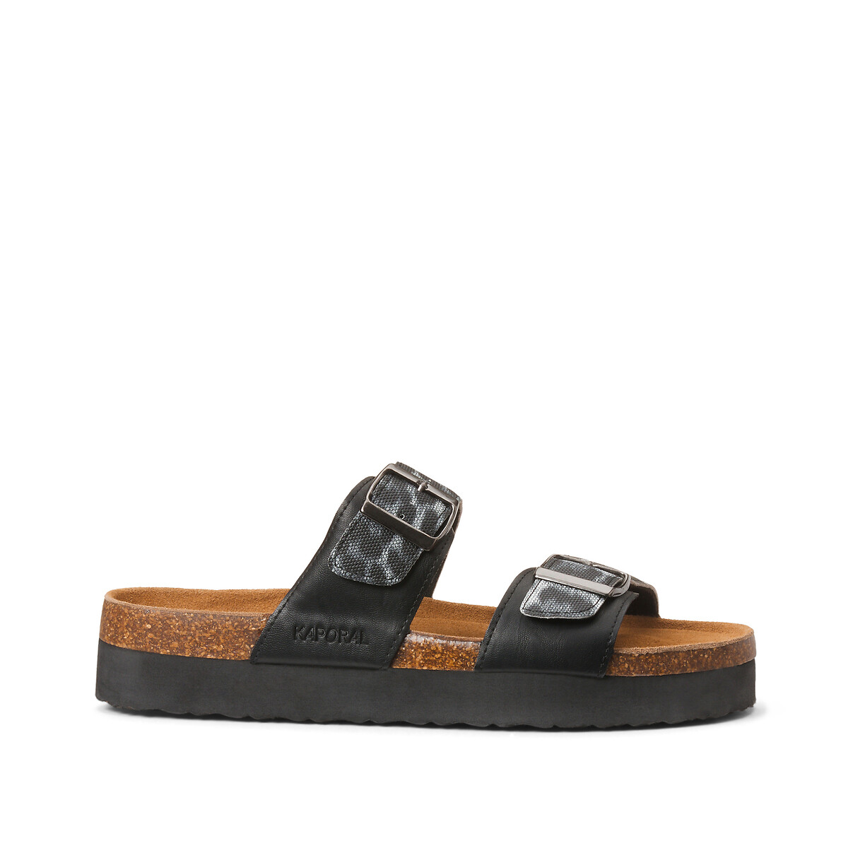 Mules confort Solinea noir, KAPORAL