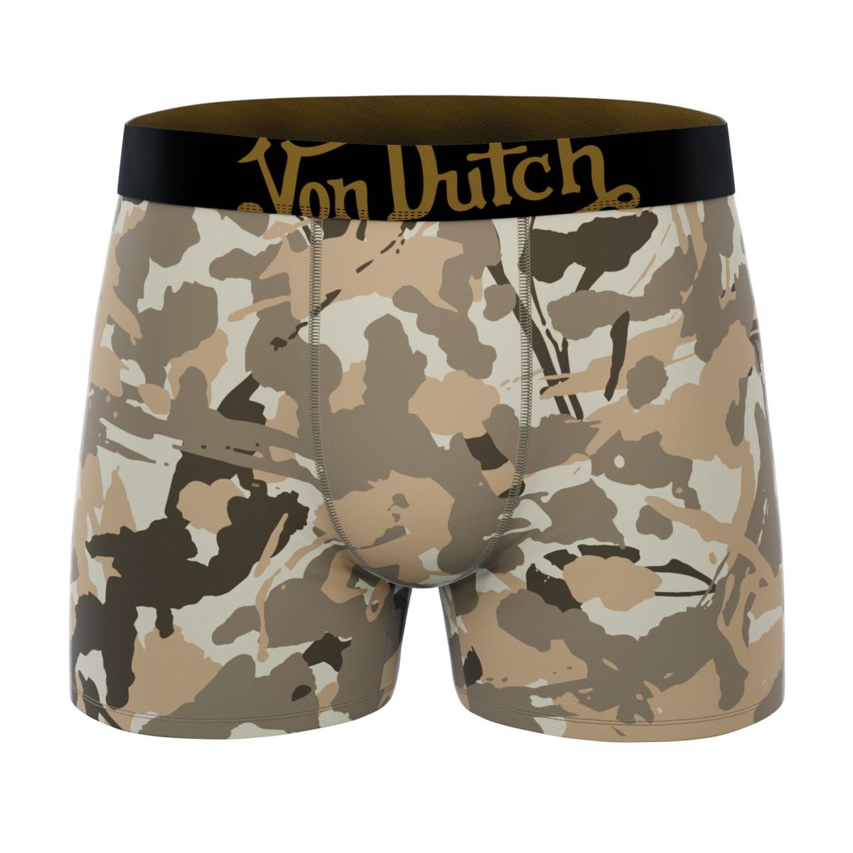 Lot De 6 Boxers Coton beige/marron/gris clair/kaki/noir, VON DUTCH