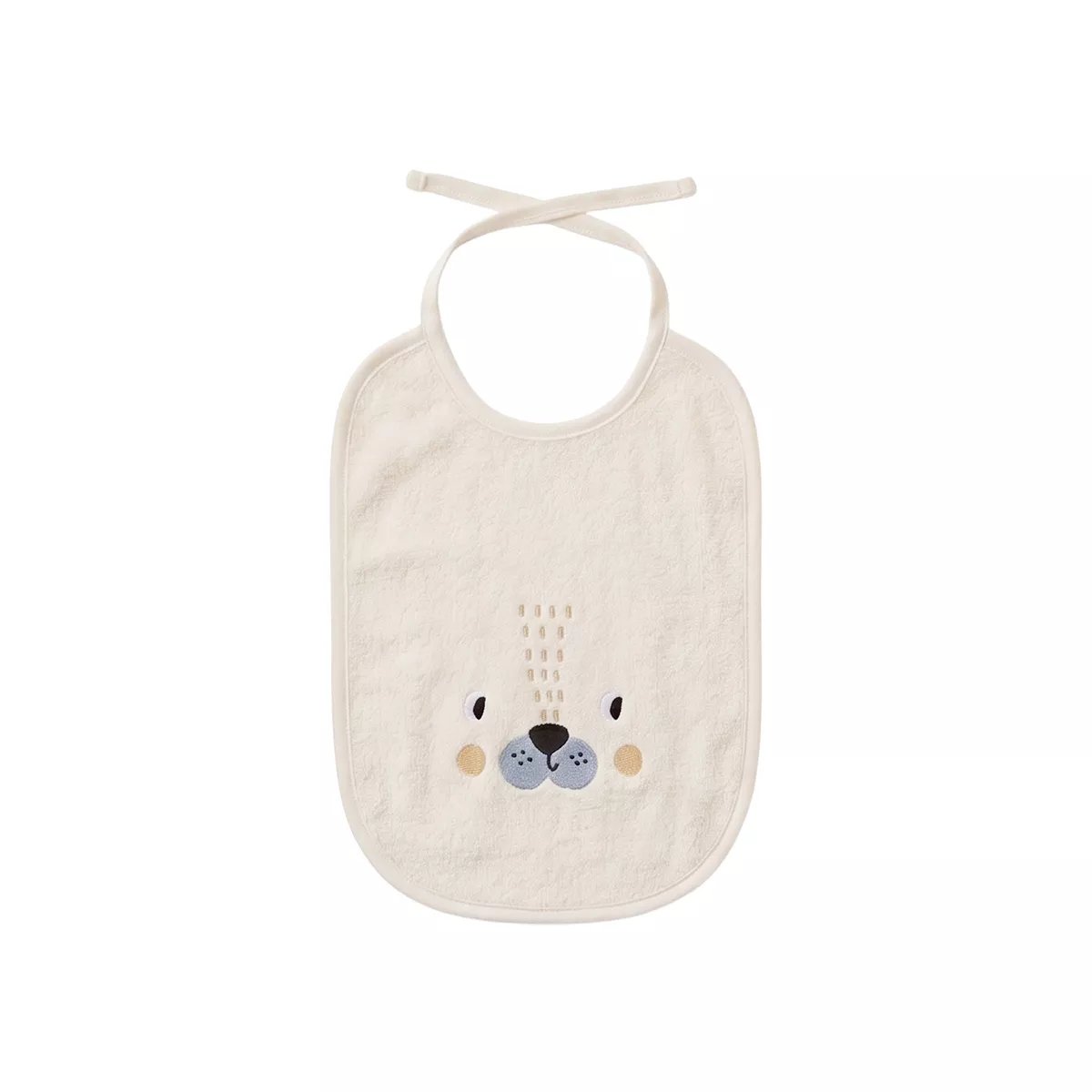 Bavoir enfant pur coton PETIT LION angora 30x40, GARNIER THIEBAUT