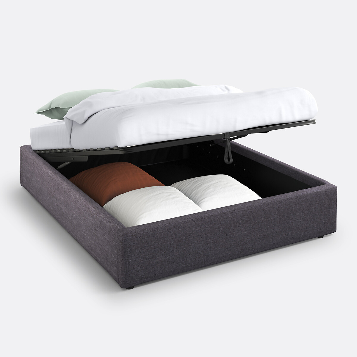 Lit coffre avec sommier relevable, Papilla gris foncé, LA REDOUTE INTERIEURS