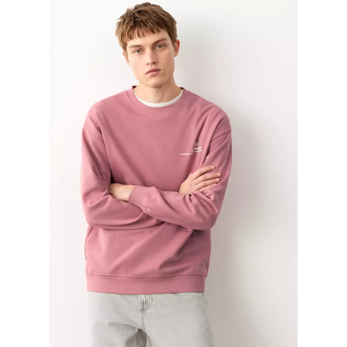 Sweat-shirt coton imprimé rose, MANGO TEEN