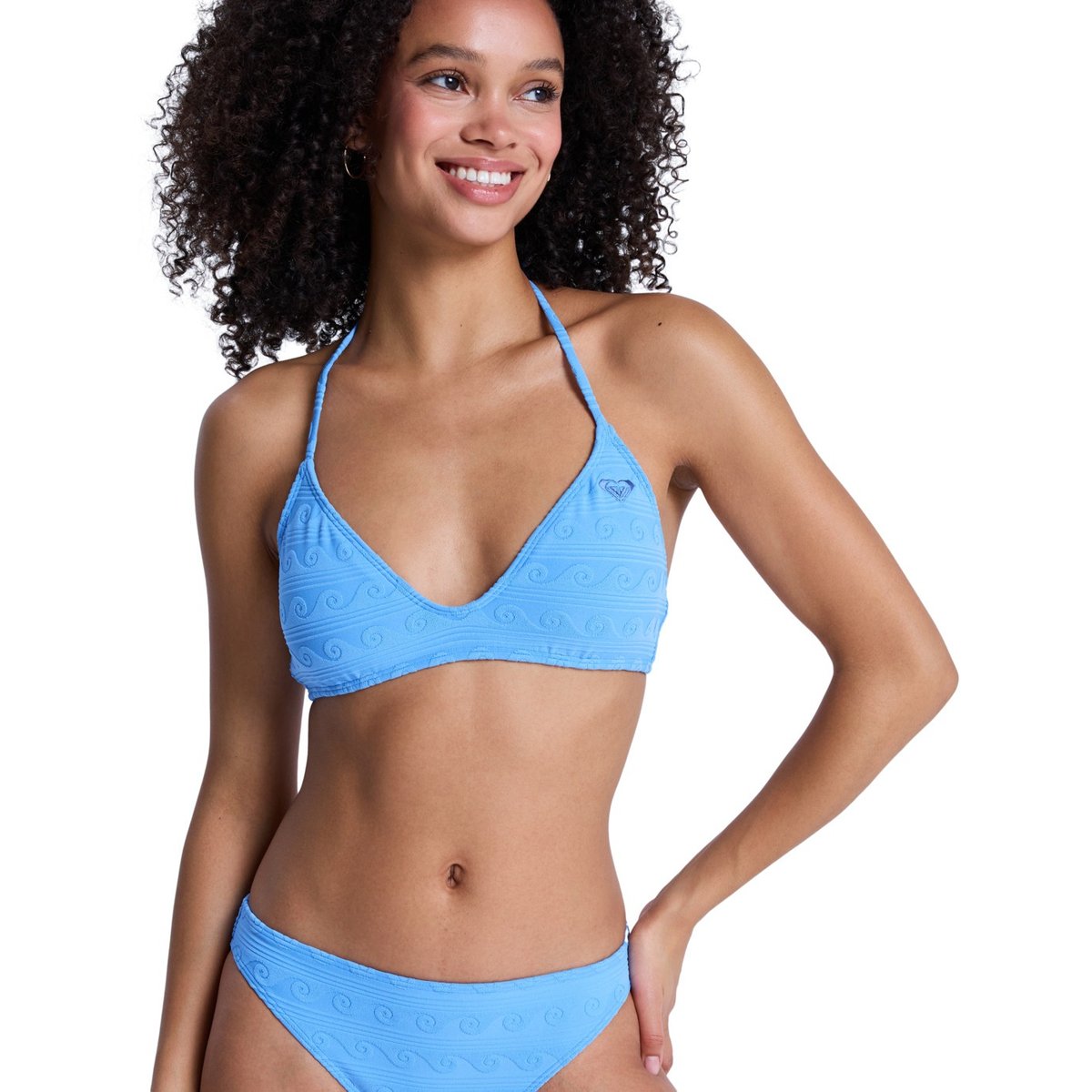 Haut de maillot de bain bikini triangle PARADISE WAVE FIXED TRI. bleu silver lake blue make a splash, ROXY