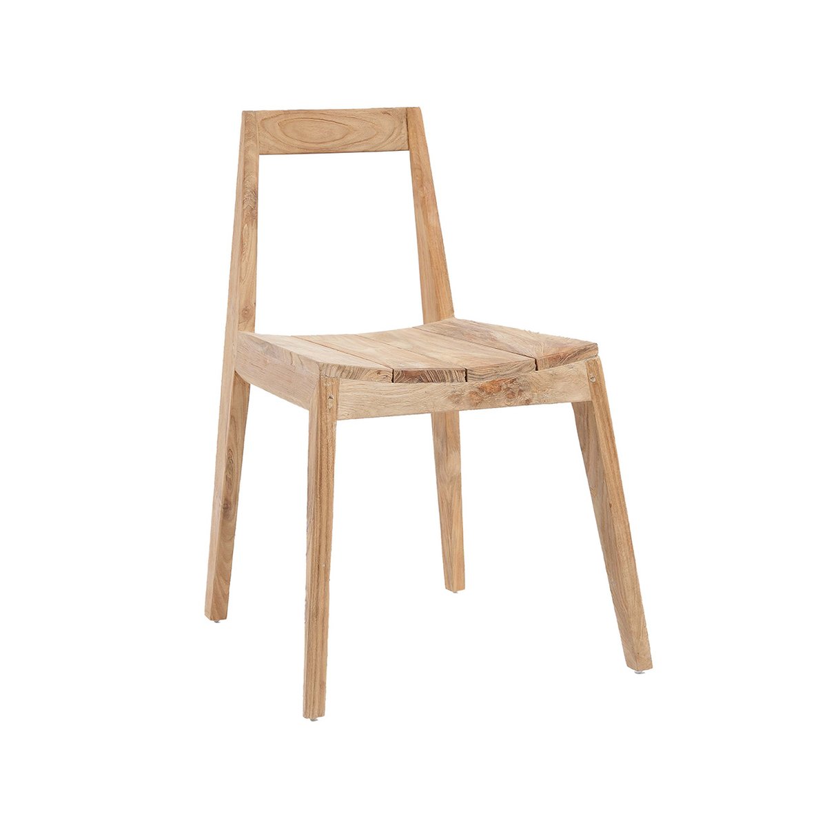 Chaise en teck PAXI beige, BAZAR BIZAR