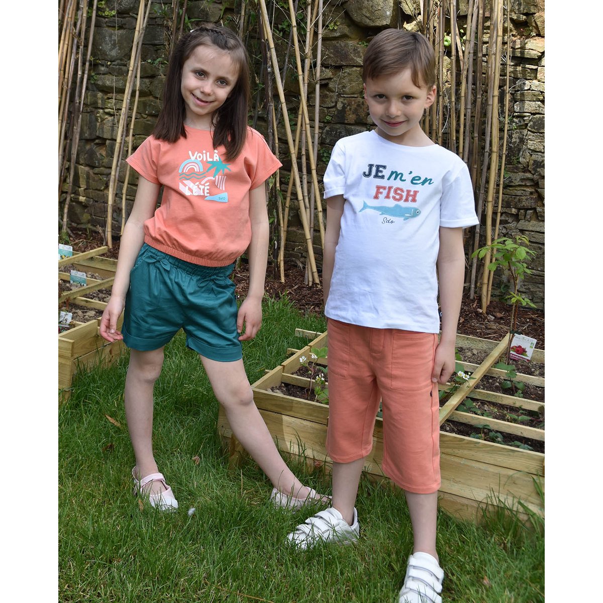 Tee shirt giuletta sans manches enfant orange, SUCRE D'ORGE