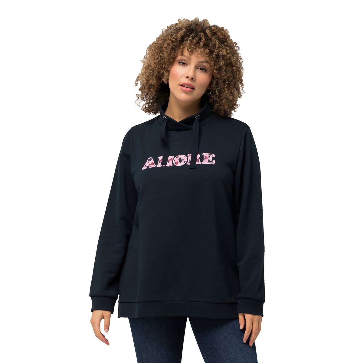 Sweat-shirt Amore. Manches longues et col marine, ULLA POPKEN