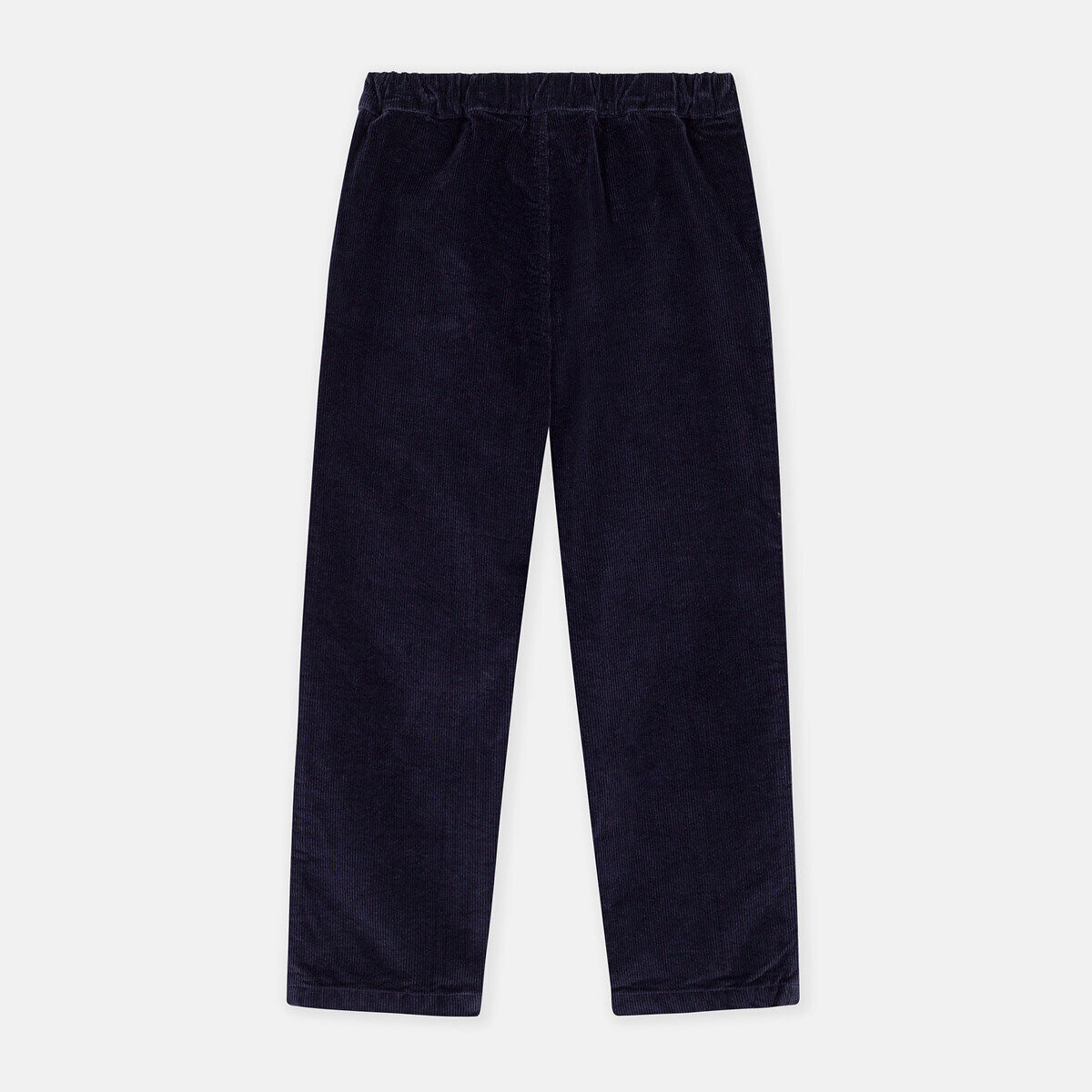 Pantalón recto de terciopelo azul marino, PETIT BATEAU