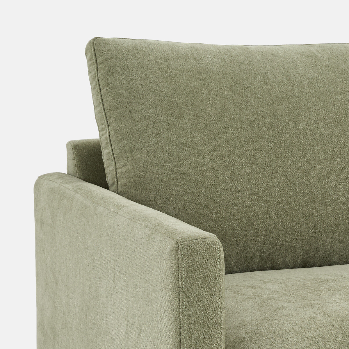 Canapé droit 2, 3 ou 4 places, en polyester chiné, LADY vert eucalyptus, LA REDOUTE INTERIEURS