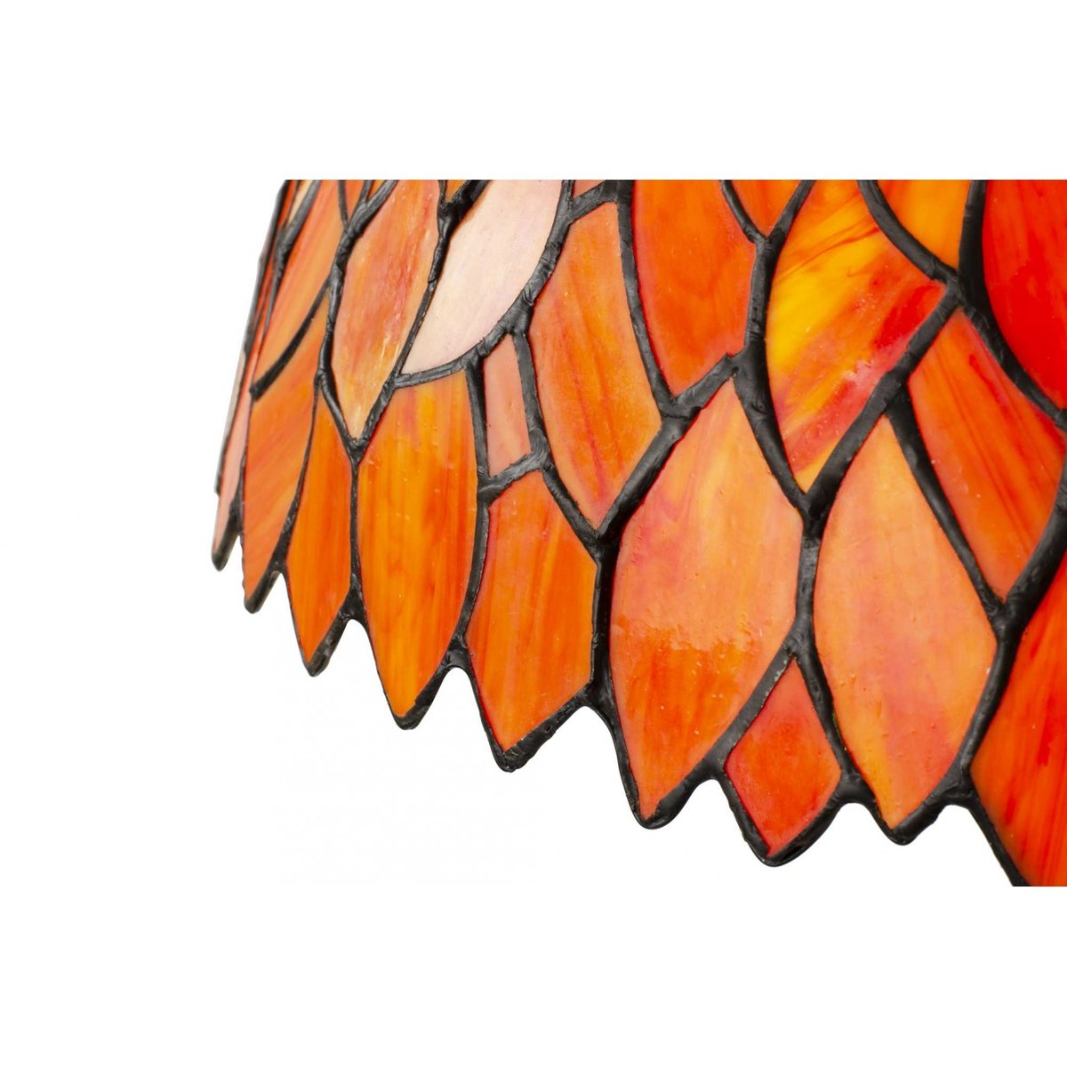 Lampe à poser grand modèle en verre mosaïque, TIFFANY CAMILLE orange, C-CREATION