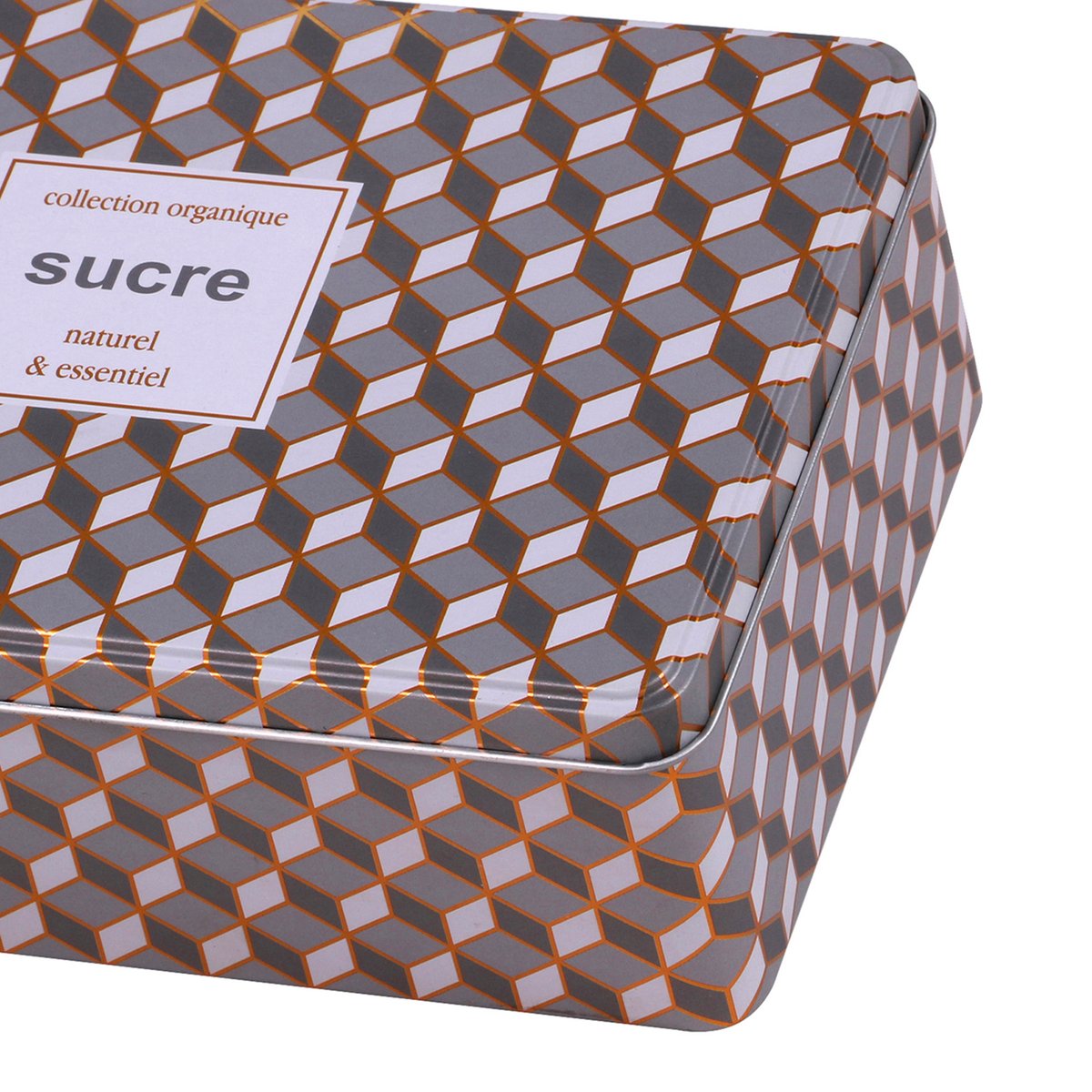 Boîte à sucre morceaux en métal 20x13x7cm gris, WADIGA