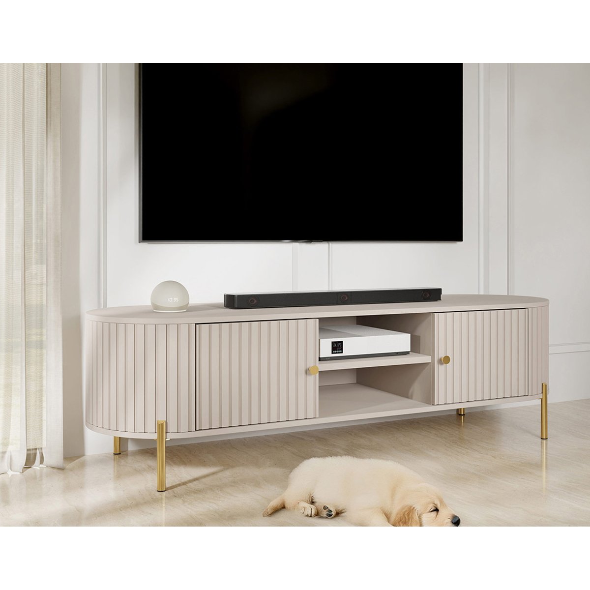 Meuble TV - JAIME beige, BEST MOBILIER