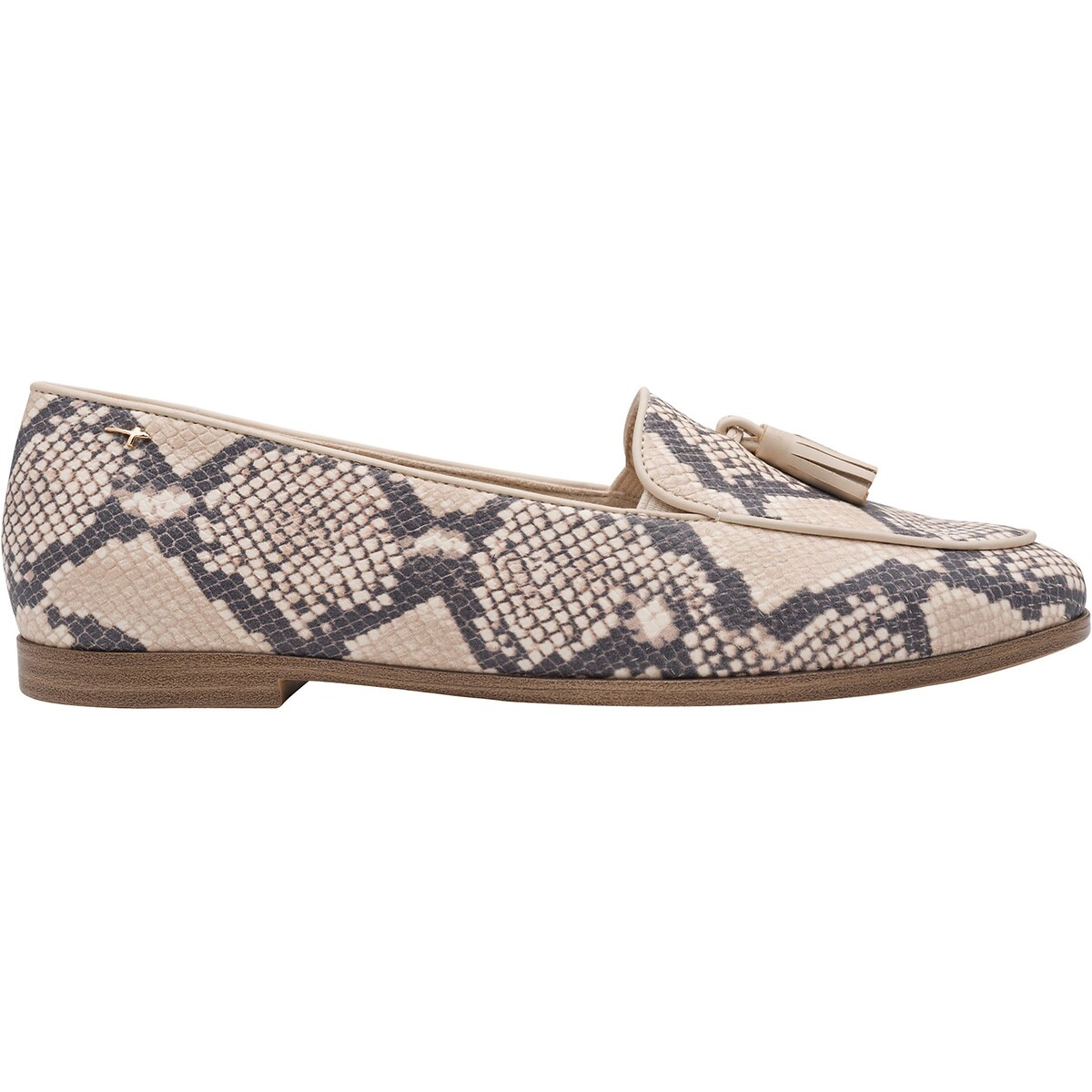 Mocassins en cuir beige serpent, TAMARIS