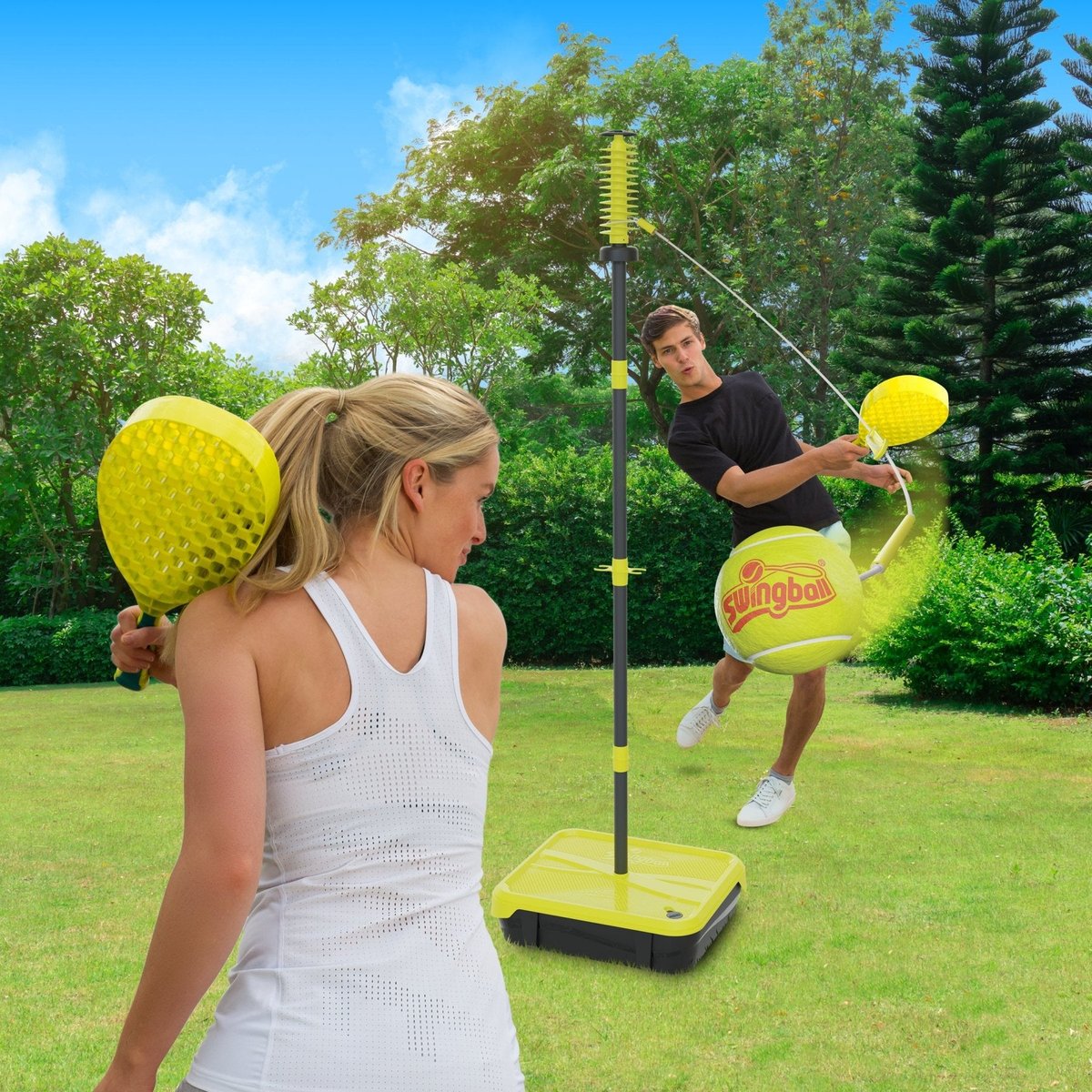 Jeu de balle Swingball toutes surfaces PRO noir - jaune, SWINGBALL