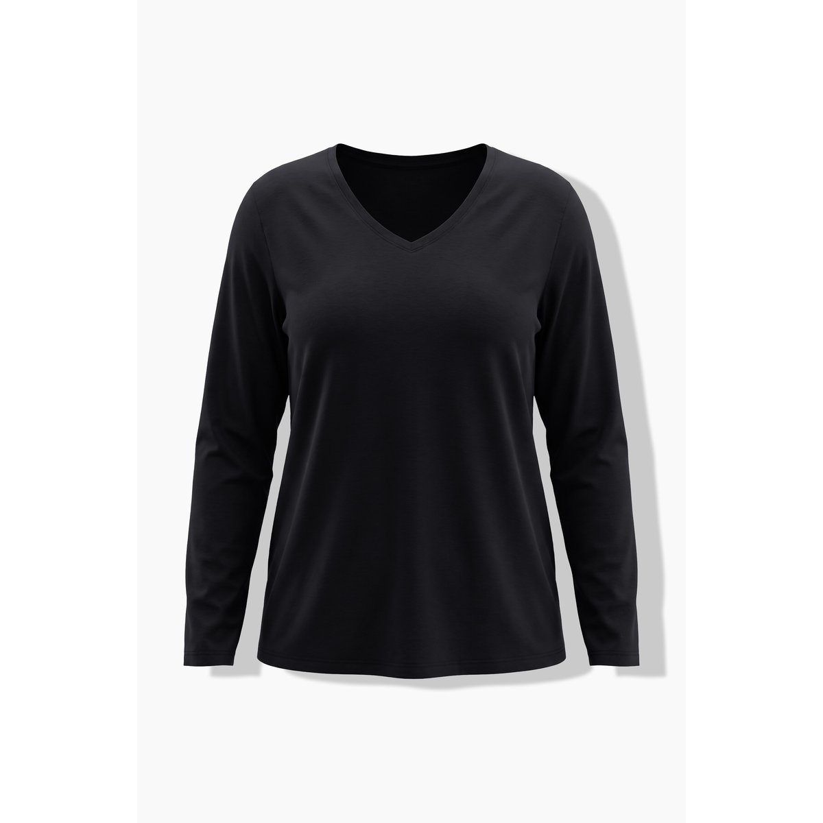 T-shirt manches longues. T-shirt noir, ULLA POPKEN