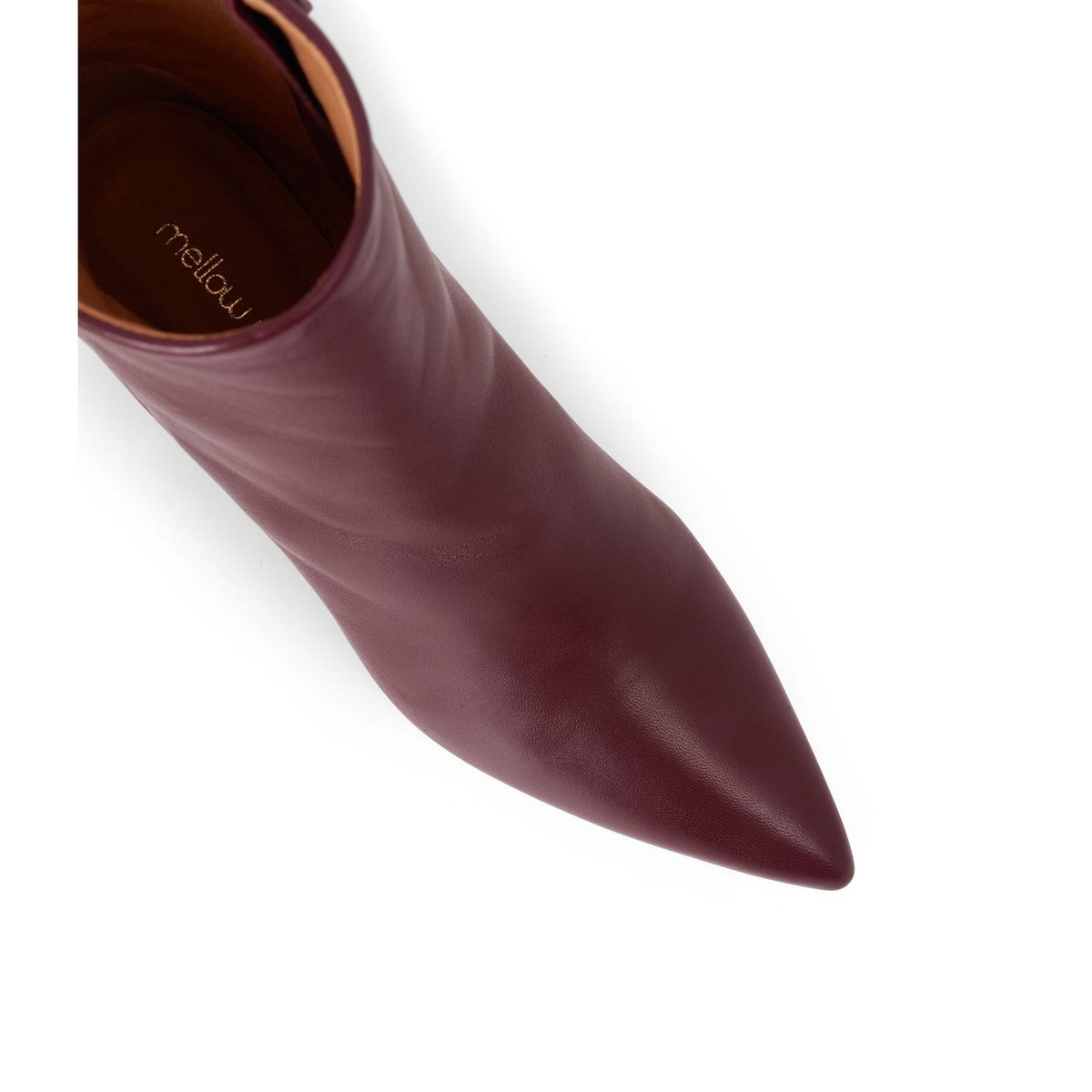 Boots À Talon en cuir CASSANDRE bordeaux, MELLOW YELLOW