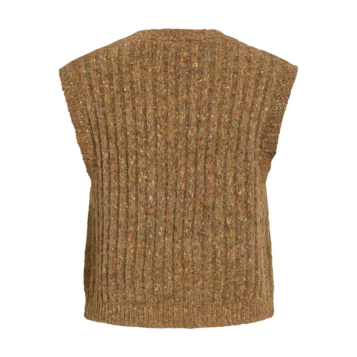 Pull sans manches col rond camel, VILA