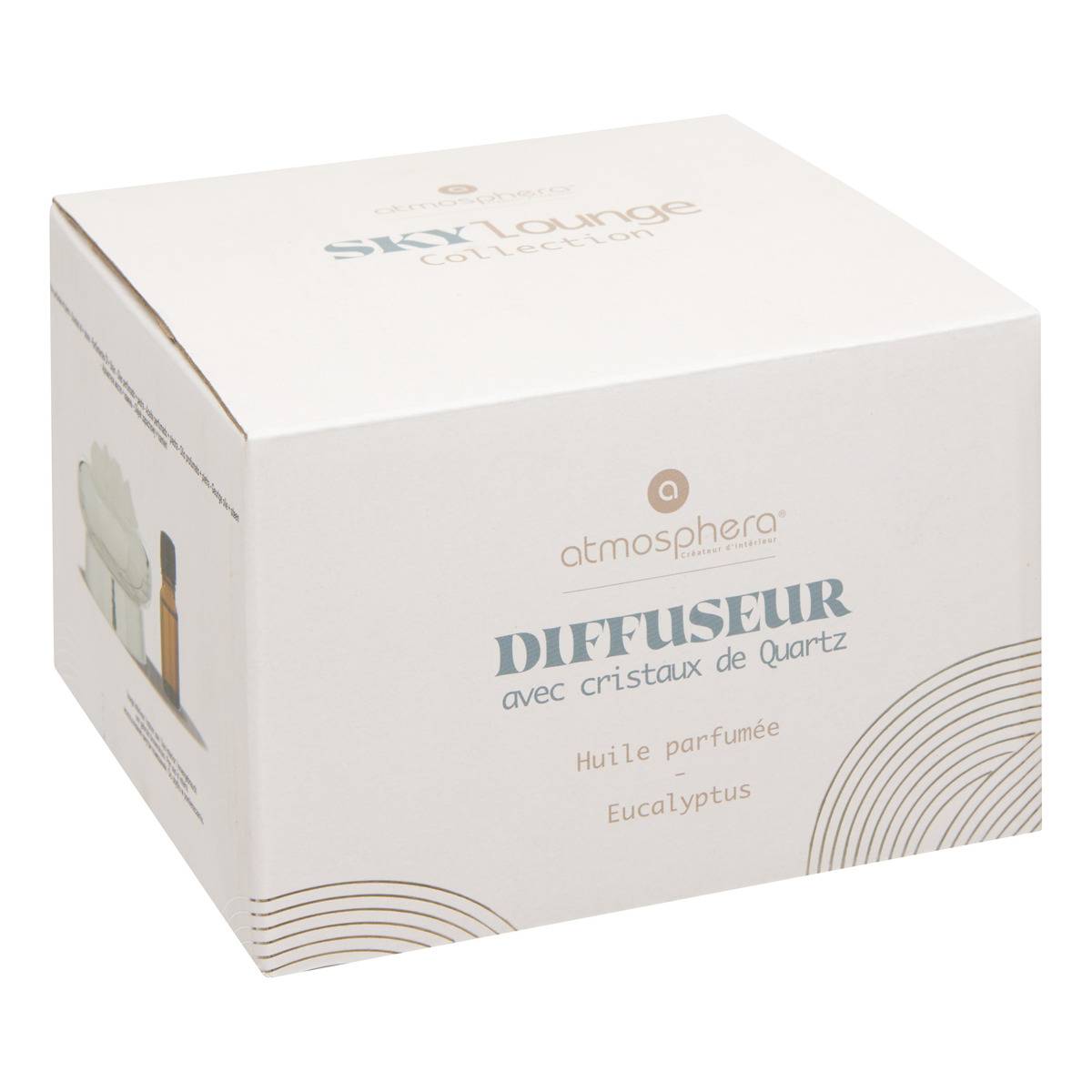 Diffuseur d'huile parfumée SKY argent, ATMOSPHERA
