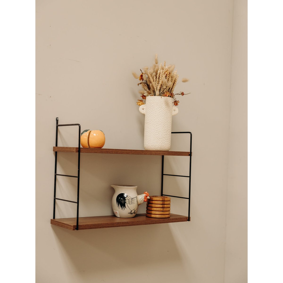Étagère scandinave en bois et métal Isabelle N°290 - Bon état noir, DEBONGOUT