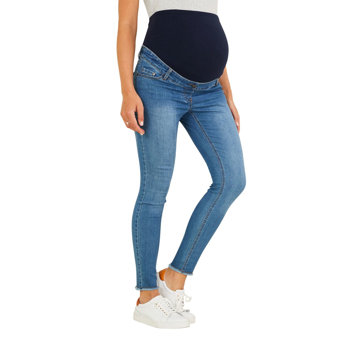 Jean skinny de grossesse 7/8ème denim bleached, VERTBAUDET